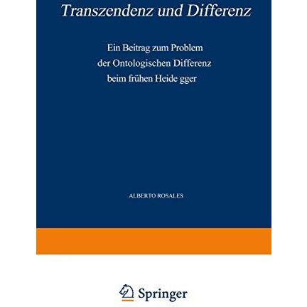 Transzendenz und Differenz: Ein Beitrag zum Problem der Ontologischen Differenz  [Paperback]