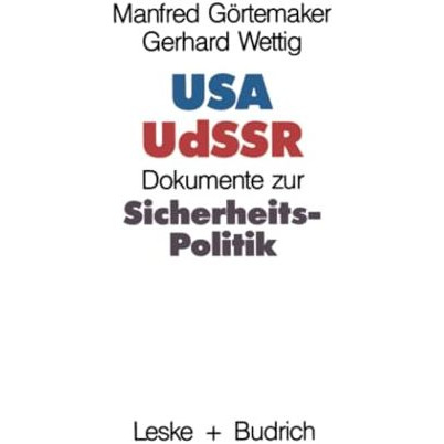 USA  UdSSR: Dokumente zur Sicherheitspolitik [Paperback]