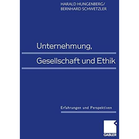 Unternehmung, Gesellschaft und Ethik: Erfahrungen und Perspektiven [Paperback]