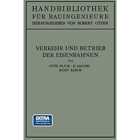 Verkehr und Betrieb der Eisenbahnen [Paperback]