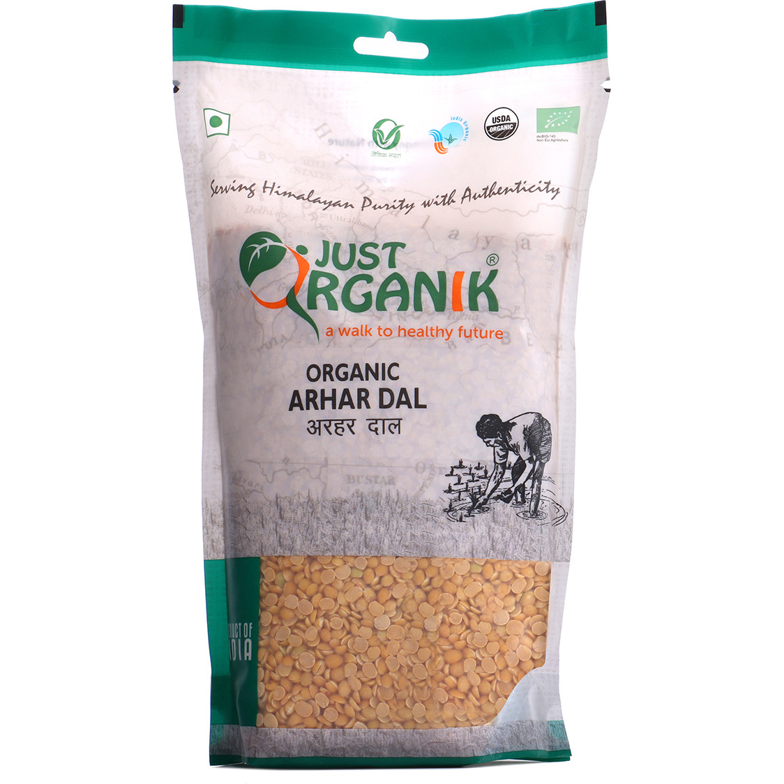 Just Organik Organic Pigeon Pea (Tur Dal) 2 lbs