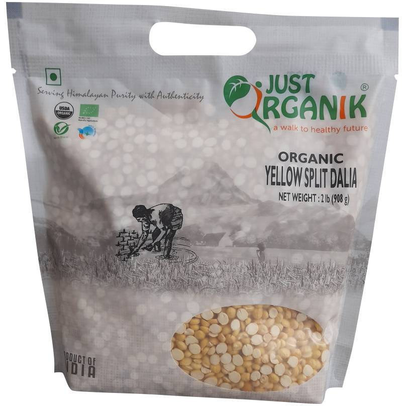 Just Organik Organic Chana Dalia, Roasted Chickpea Split 2 lbs