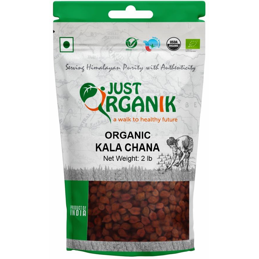 Just Organik Organic Bron Chana Whole 2 lbs