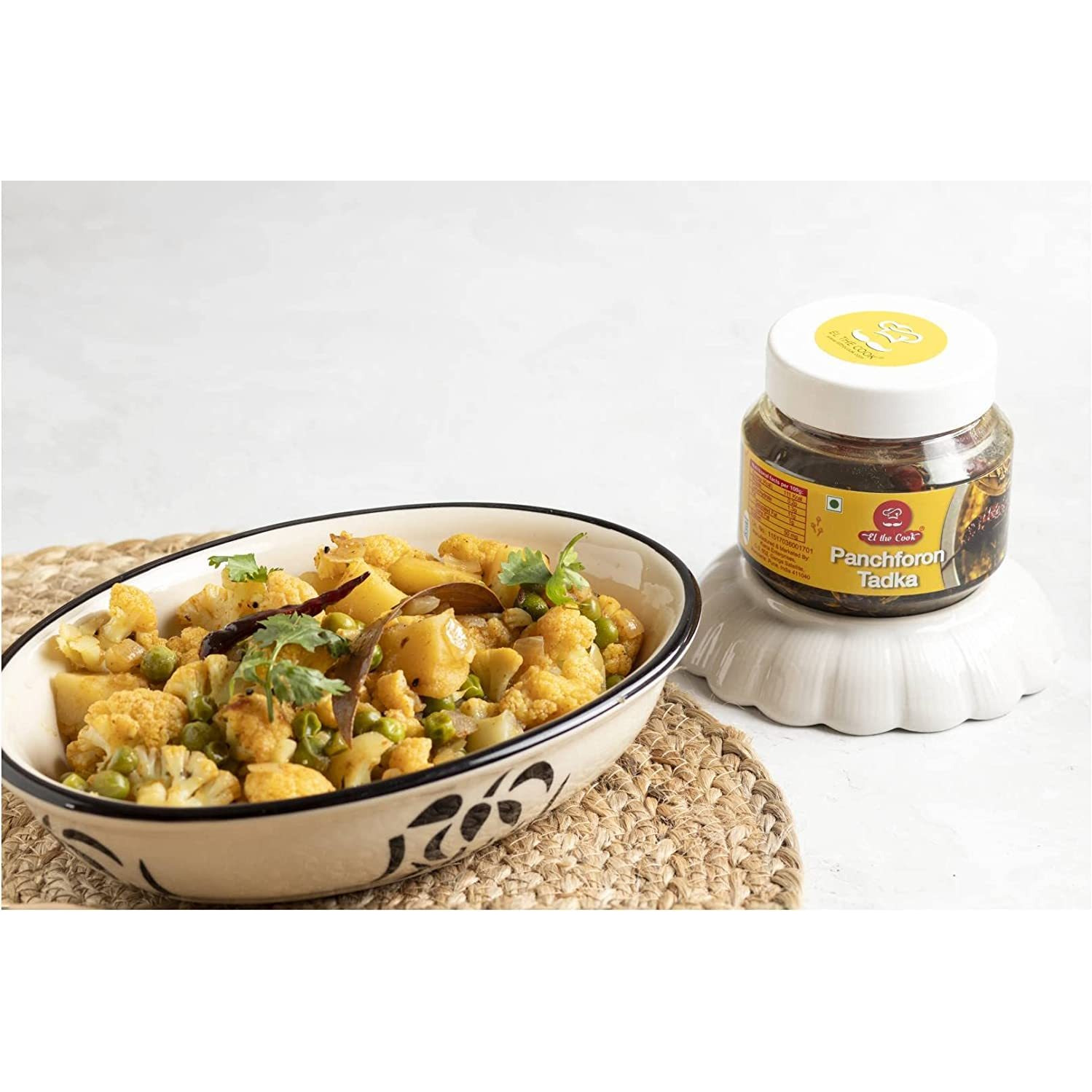 EL The Cook Ready-to-Use Bengali Tadka(CONCENRATED Whole Spice Tempering) for Vegetables & Fish, Indian Vegetables Seasoning, Super Saver Jar Pack, 6.34oz, Vegan, Gluten-Free (Flavor: Bengali Tadka)