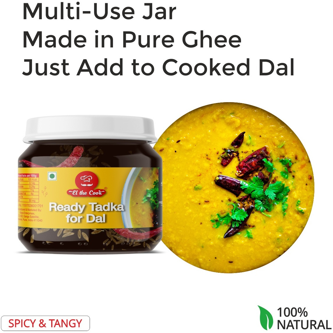 EL The Cook Ready-to-Use Tadka(CONCENRATED Whole Spice Tempering) for North Indian Cooking, Indian , Super Saver COMBO Pack, 19.2oz, Vegetarian, Gluten-Free (Flavor North India Combo - 3 Pack)