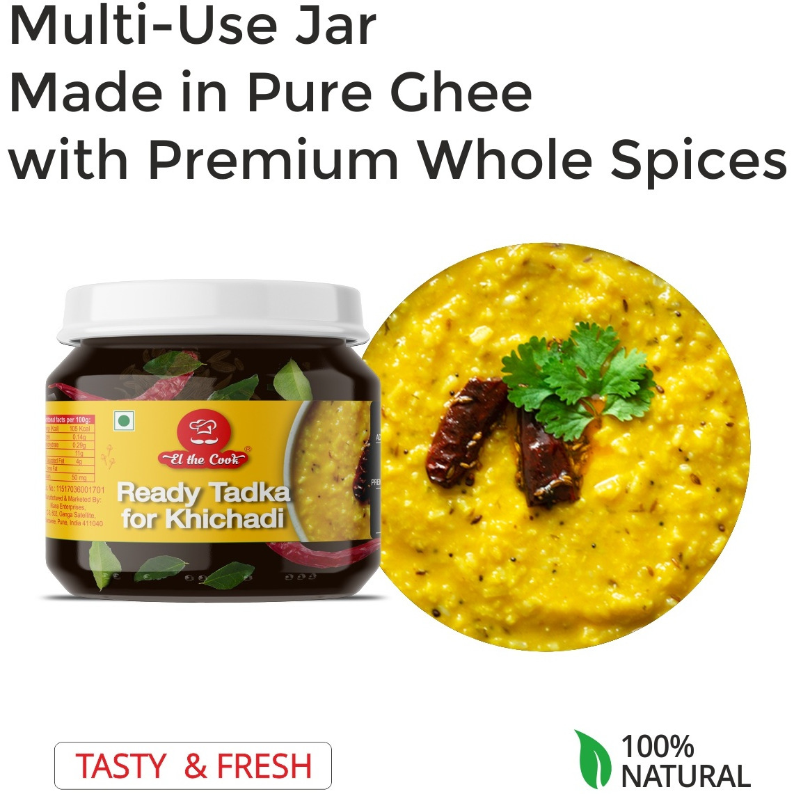 EL The Cook Ready-to-Use Tadka(CONCENRATED Whole Spice Tempering) for North Indian Cooking, Indian , Super Saver COMBO Pack, 19.2oz, Vegetarian, Gluten-Free (Flavor North India Combo - 3 Pack)