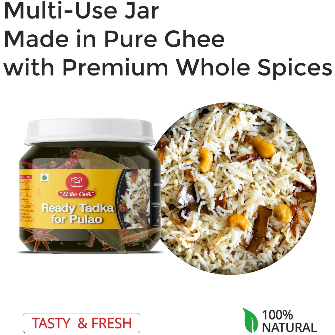 EL The Cook Ready-to-Use Tadka(CONCENRATED Whole Spice Tempering) for North Indian Cooking, Indian , Super Saver COMBO Pack, 19.2oz, Vegetarian, Gluten-Free (Flavor North India Combo - 3 Pack)