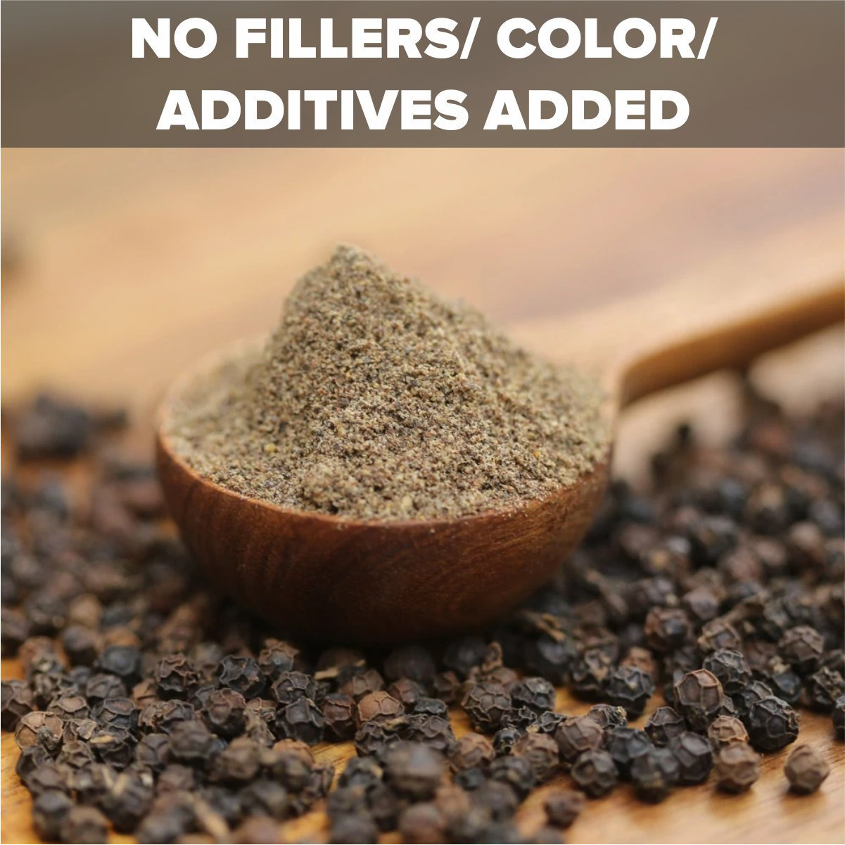 EL The Cook Black Peppercorns Powder | Aromatic Indian Spice Pepper | Natural, Vegan, Gluten Free, NON-GMO, Resealable Bag | Ideal for Cooking, Seasoning & Grinder/Pepper Mill Refill | 1.7oz (50gm) (Flavor: Black Pepper)