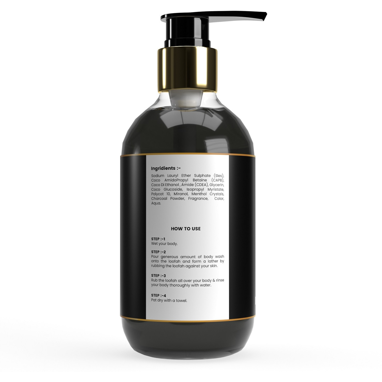 Grolet Deep Cleansing Charcoal Body Wash