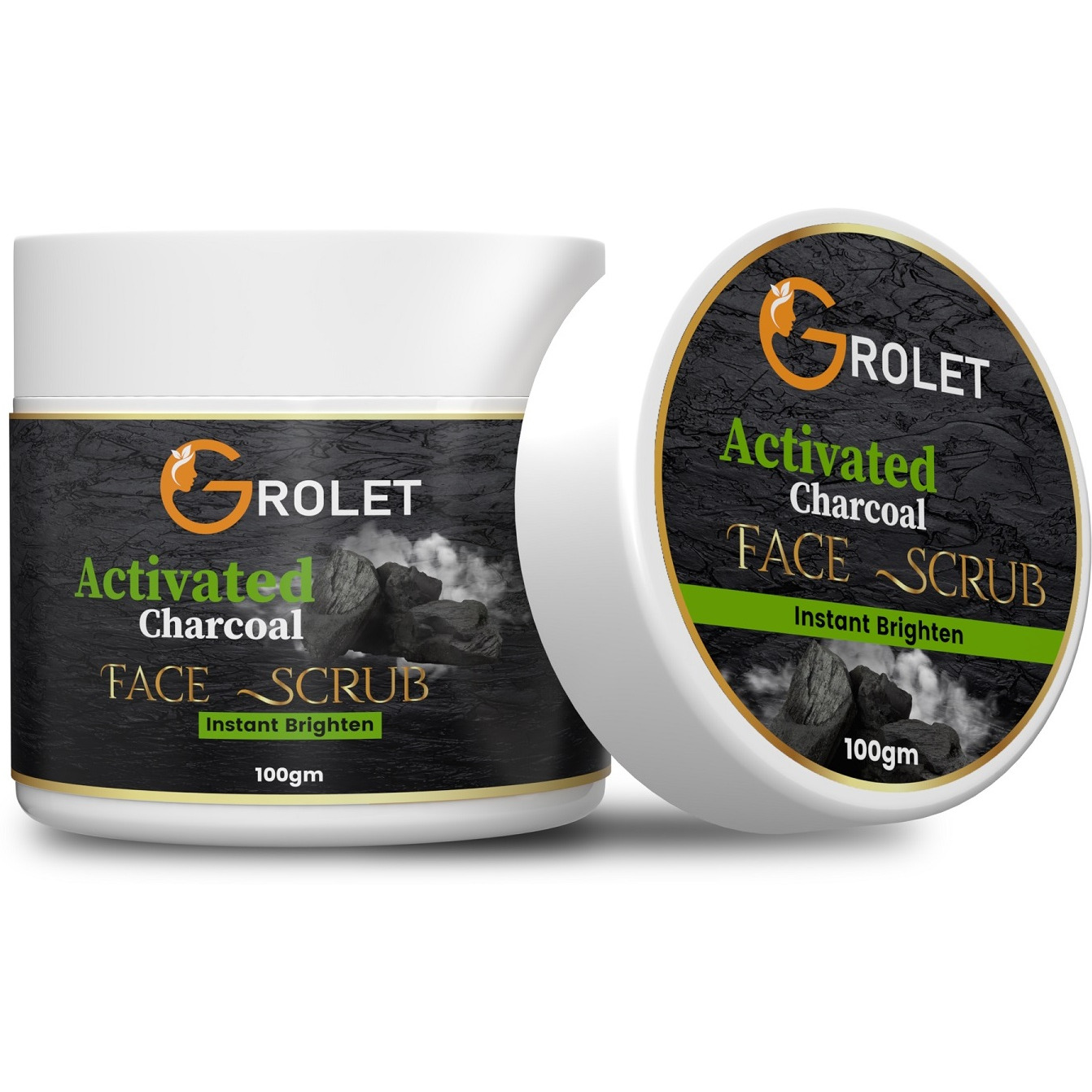 Grolet Natural Activated Charcoal Exfoliation Face Scrub