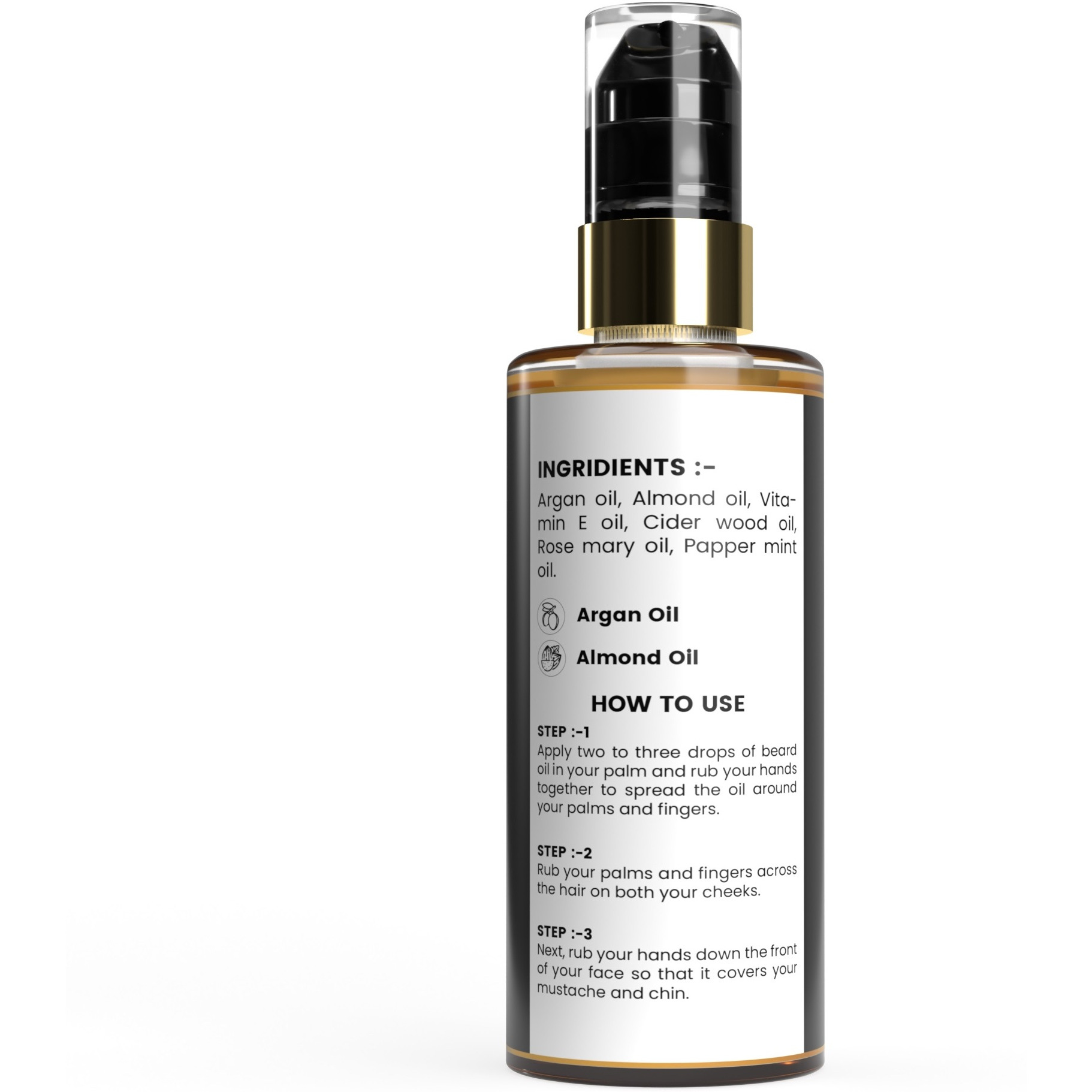 Grolet Men's Beard Growth Oil for Healthy Fluffier Beard