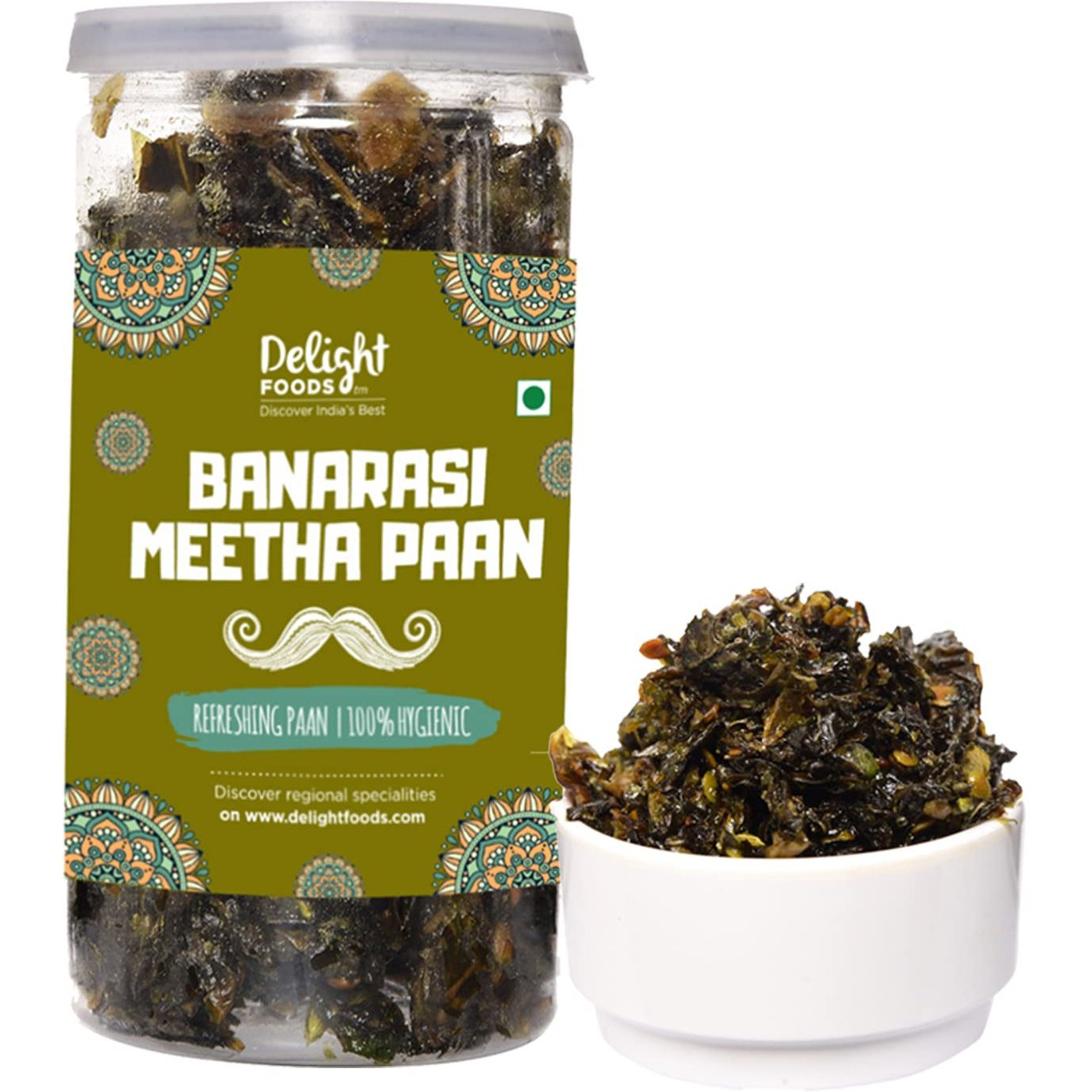 Delight Foods Karnataka Real Betel Leaf Banarasi Meetha Paan Mukhwas (Without Supari & Areca Nut) - 200g