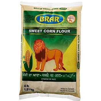 Case of 10 - Brar Sweet Corn Flour - 4 Lb (1.81 Kg)