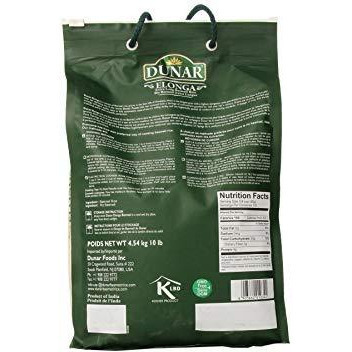 Dunar Elonga Extra Long Basmati Rice - 10 Lb (4.5 Kg)