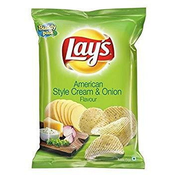 Case of 60 - Lay's American Style Cream & Onion Chips - 50 Gm (1.76 Oz)