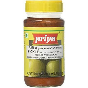 Case of 24 - Priya Amla Pickle Without Garlic - 300 Gm (10.58 Oz)