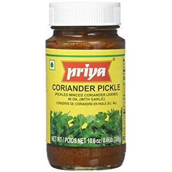 Case of 24 - Priya Coriander With Garlic Pickle - 300 Gm (10 Oz)