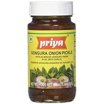 Case of 24 - Priya Gongura Onion Pickle With Garlic - 300 Gm (10.58 Oz)