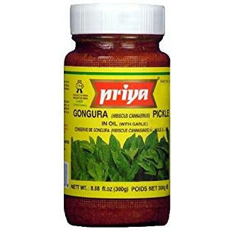 Case of 24 - Priya Gongura With Garlic Pickle - 300 Gm (10.58 Oz)