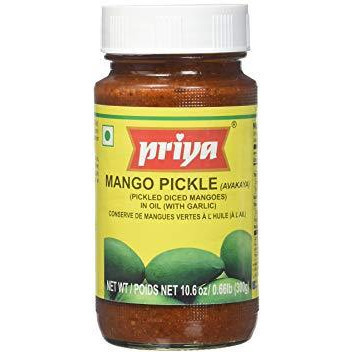 Case of 24 - Priya Mango Pickle With Garlic - 300 Gm (10.58 Oz)