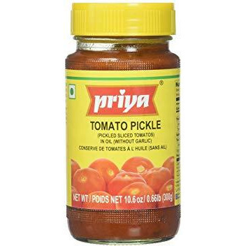 Case of 24 - Priya Tomato Pickle Without Garlic - 300 Gm (10.58 Oz)