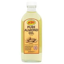 Case of 12 - Ktc Pure Almond Oil - 200 Ml (6.76 Fl Oz) [50% Off]