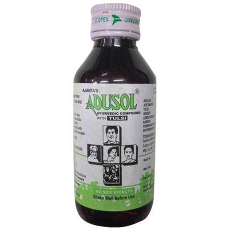 Ajanta's Ayurvedic Adusol With Tulsi - 100 Ml (3.4 Fl Oz)