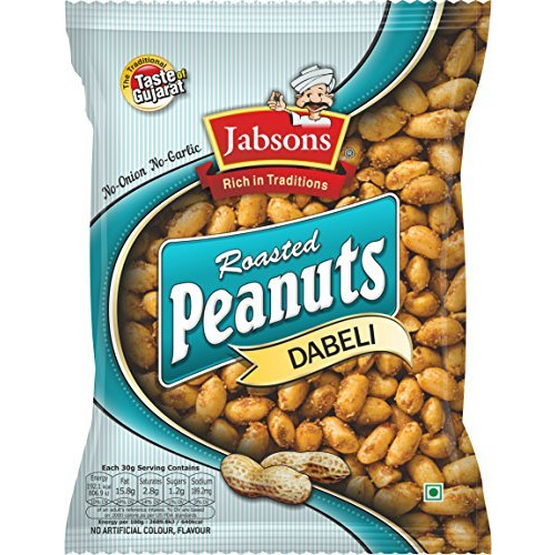 Case of 24 - Jabsons Roasted Peanuts Dabeli - 140 Gm (4.94 Oz)