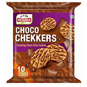 Case of 12 - Priyagold Choco Chekkers Cookie - 500 Gm (1.1 Lb)