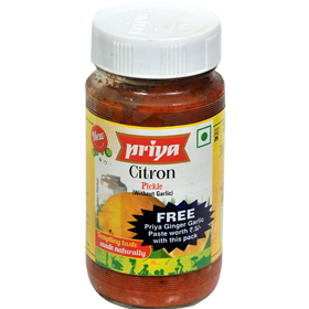 Case of 24 - Priya Citron Pickle With Garlic - 300 Gm (10 Oz)