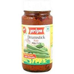 Case of 24 - Priya Drumstick Pickle No Garlic - 300 Gm (10 Oz)