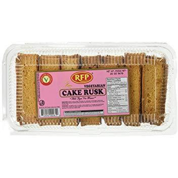 Case of 12 - Rfp Vegetarian Cake Rusk Vegetarian - 453 Gm (1 Lb)