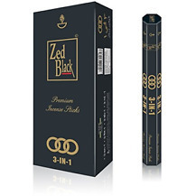 Case of 12 - Zed Black Agarbatti Incense Sticks 3 In 1 - 120 Pc
