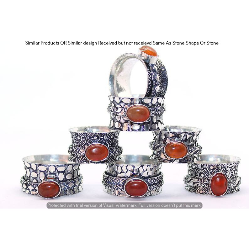 Carnelian 40 Piece Wholesale Ring Lots 925 Sterling Silver Ring NRL-3393