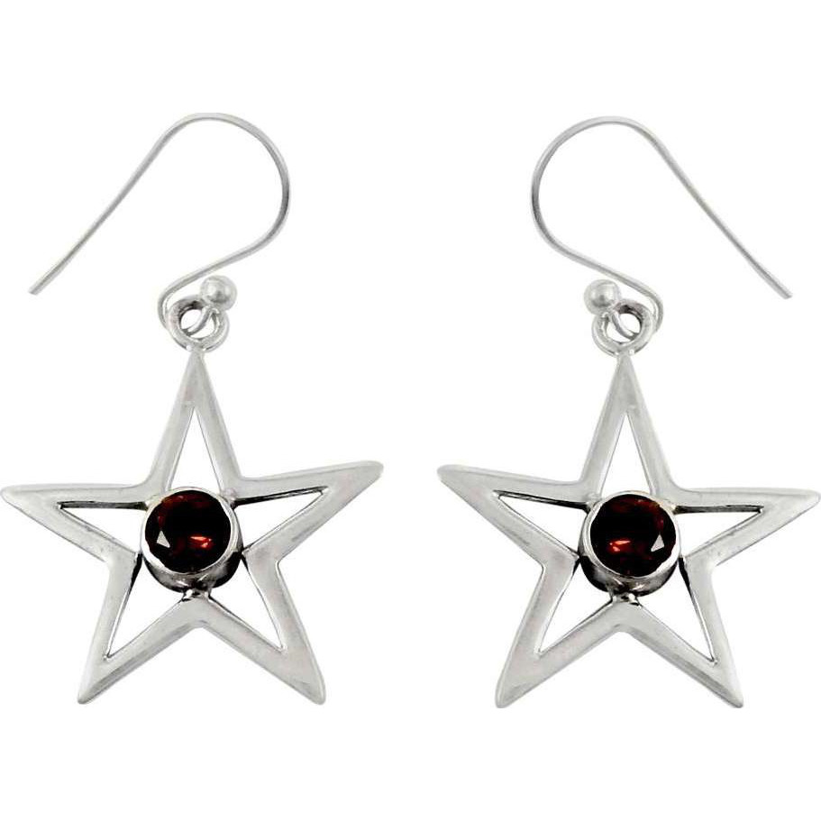 Just Perfect!! Garnet 925 Sterling Silver Earrings