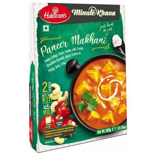 Case of 20 - Haldiram's Ready To Eat Paneer Makhani - 300 Gm (10.59 Oz)