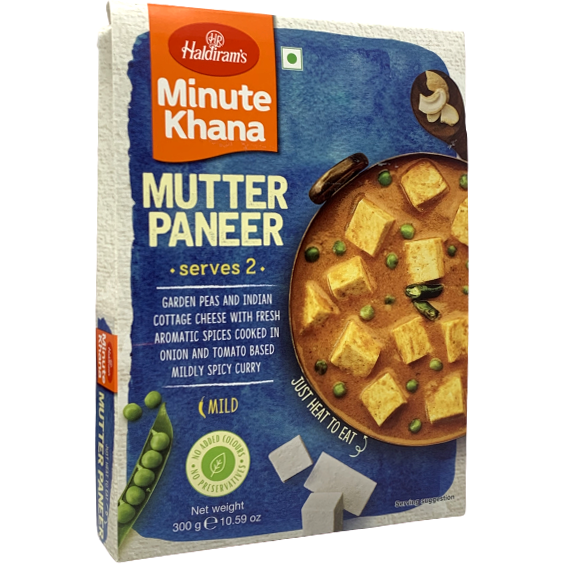 Case of 20 - Haldiram's Ready To Eat Mutter Paneer - 300 Gm (10.59 Oz)