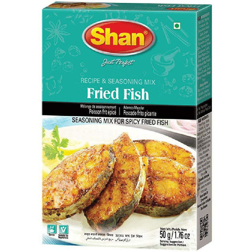 Case of 12 - Shan Fried Fish Recipe Seasoning Mix - 50 Gm (1.76 Oz)