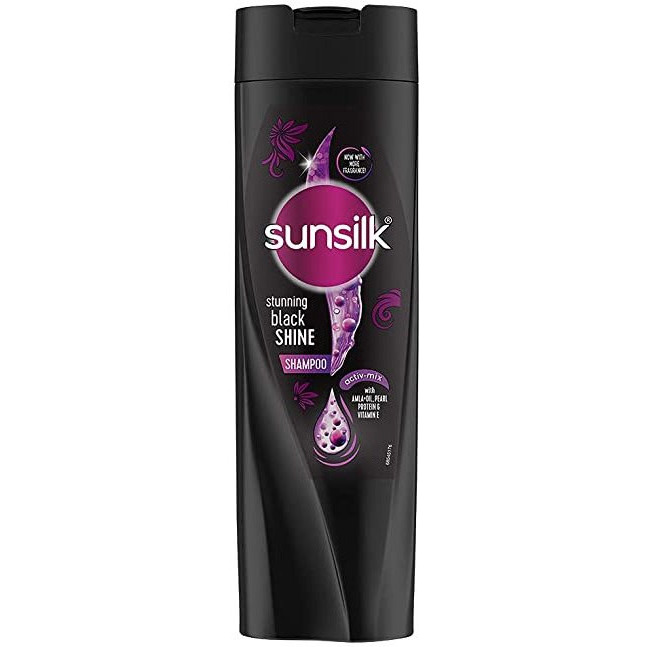 Case of 15 - Sunsilk Stunning Black Shine Shampoo - 360 Ml (12.17 Oz)