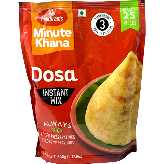 Case of 16 - Haldiram's Minute Khana Dosa Instant Mix - 500 Gm (1.1 Lb)