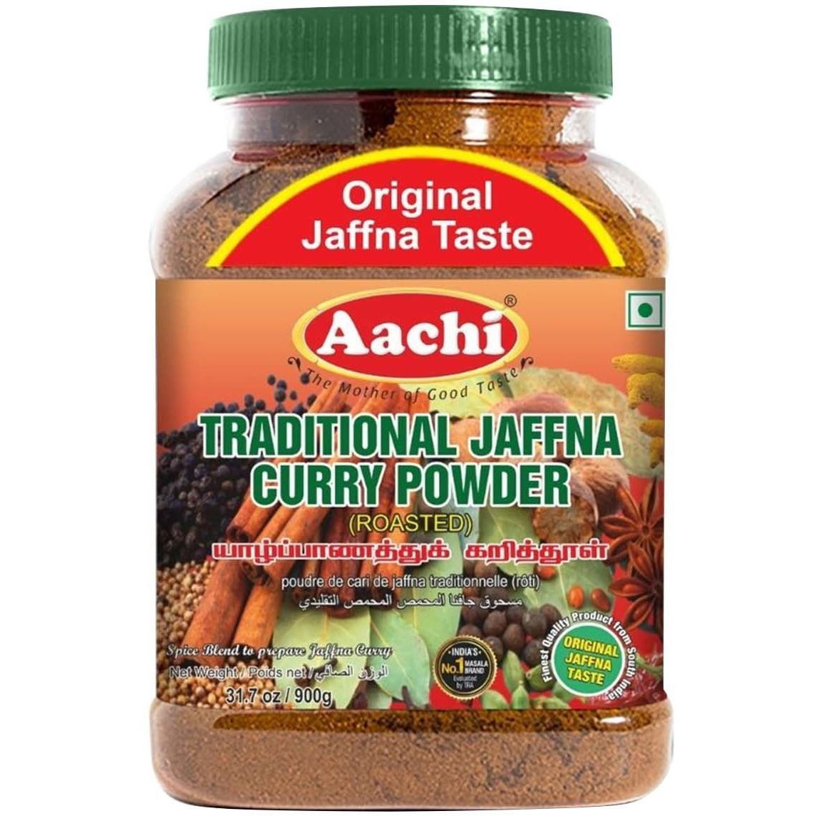 Case of 8 - Aachi Traditional Roasted Jaffna Curry Powder - 900 Gm (1.9 Lb)