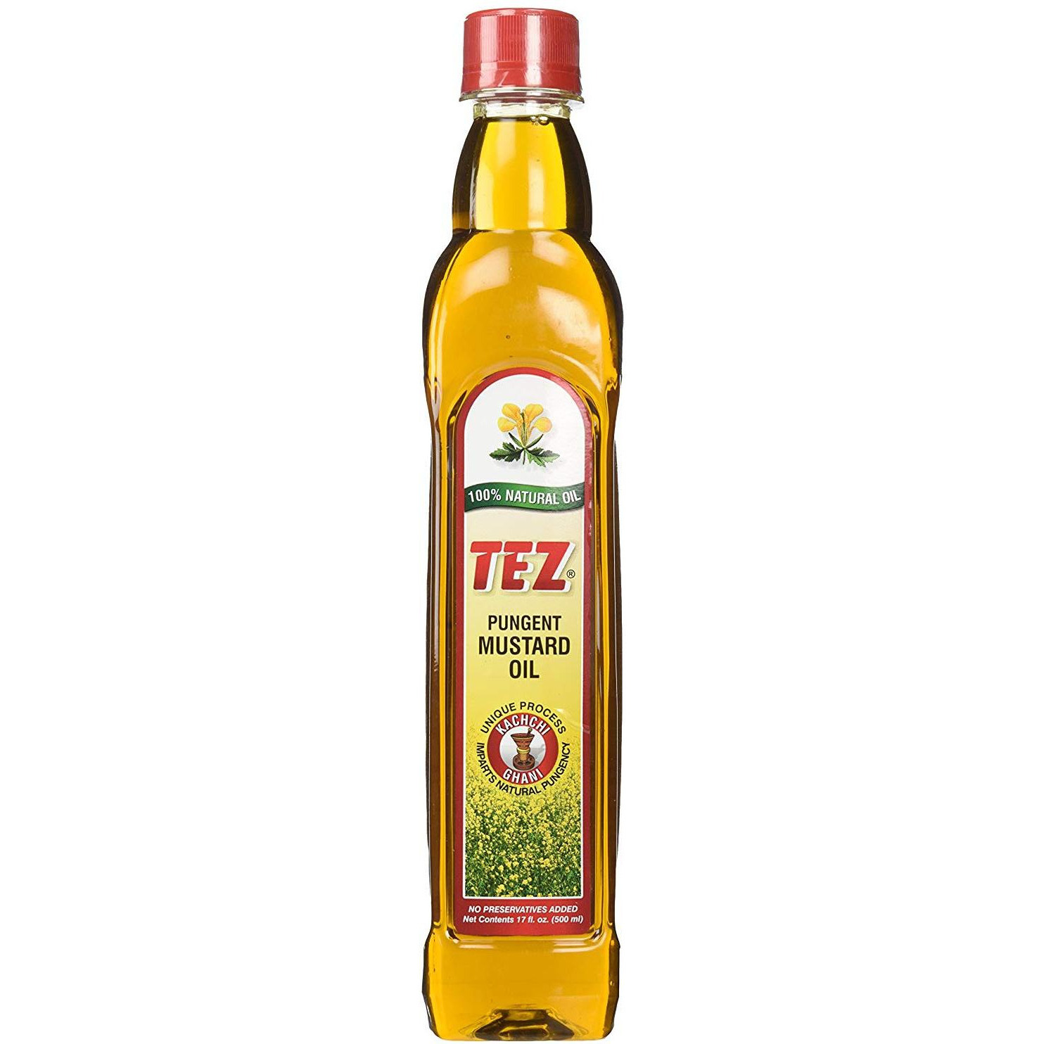 Case of 6 - Tez Premium Virgin Indian Mustard Oil - 64 Oz (1.90 L)