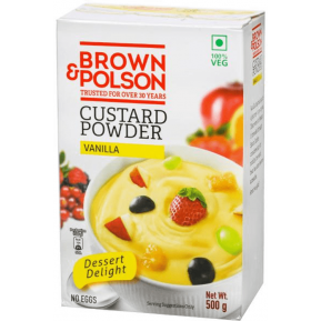 Case of 24 - Brown & Polson Custard Powder Vanilla - 500 Gm (1.1 Lb)