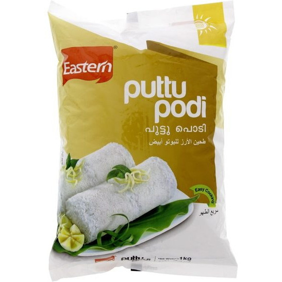 Case of 12 - Eastern Puttu Podi White - 1 Kg (2.2 Lb)