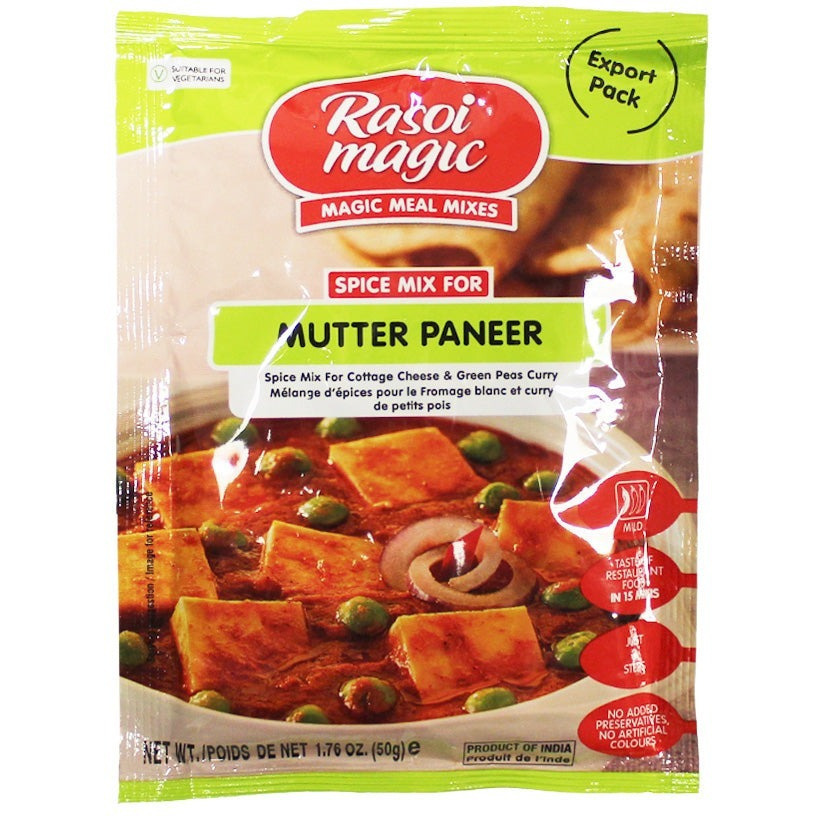 Case of 12 - Rasoi Magic Mutter Paneer Masala - 50 Gm (1.7 Oz)