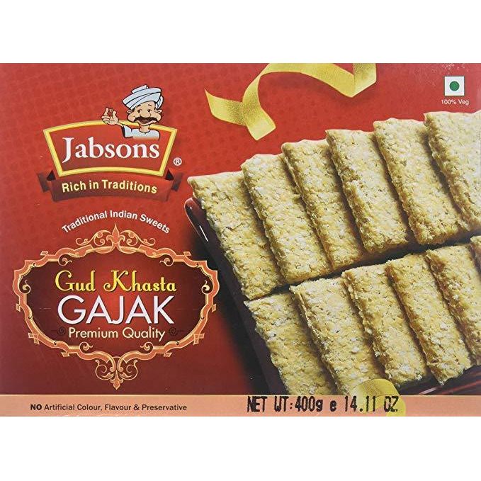 Case of 20 - Jabsons Gud Khasta Gajak - 400 Gm (14 Oz)