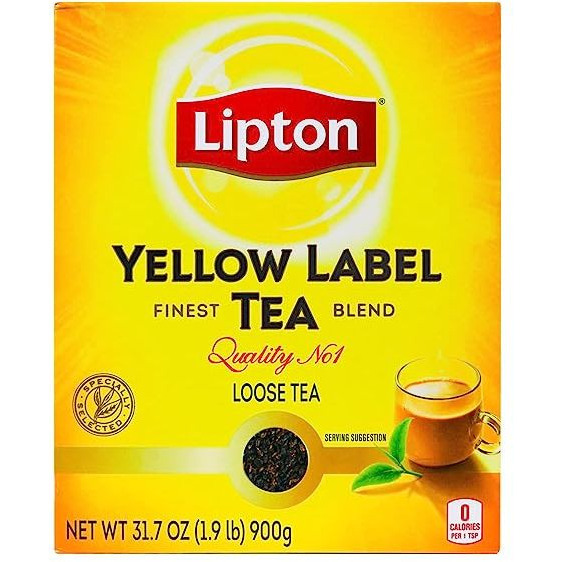 Case of 12 - Lipton Yello Label Tea - 900 Gm (1.9 Lb)