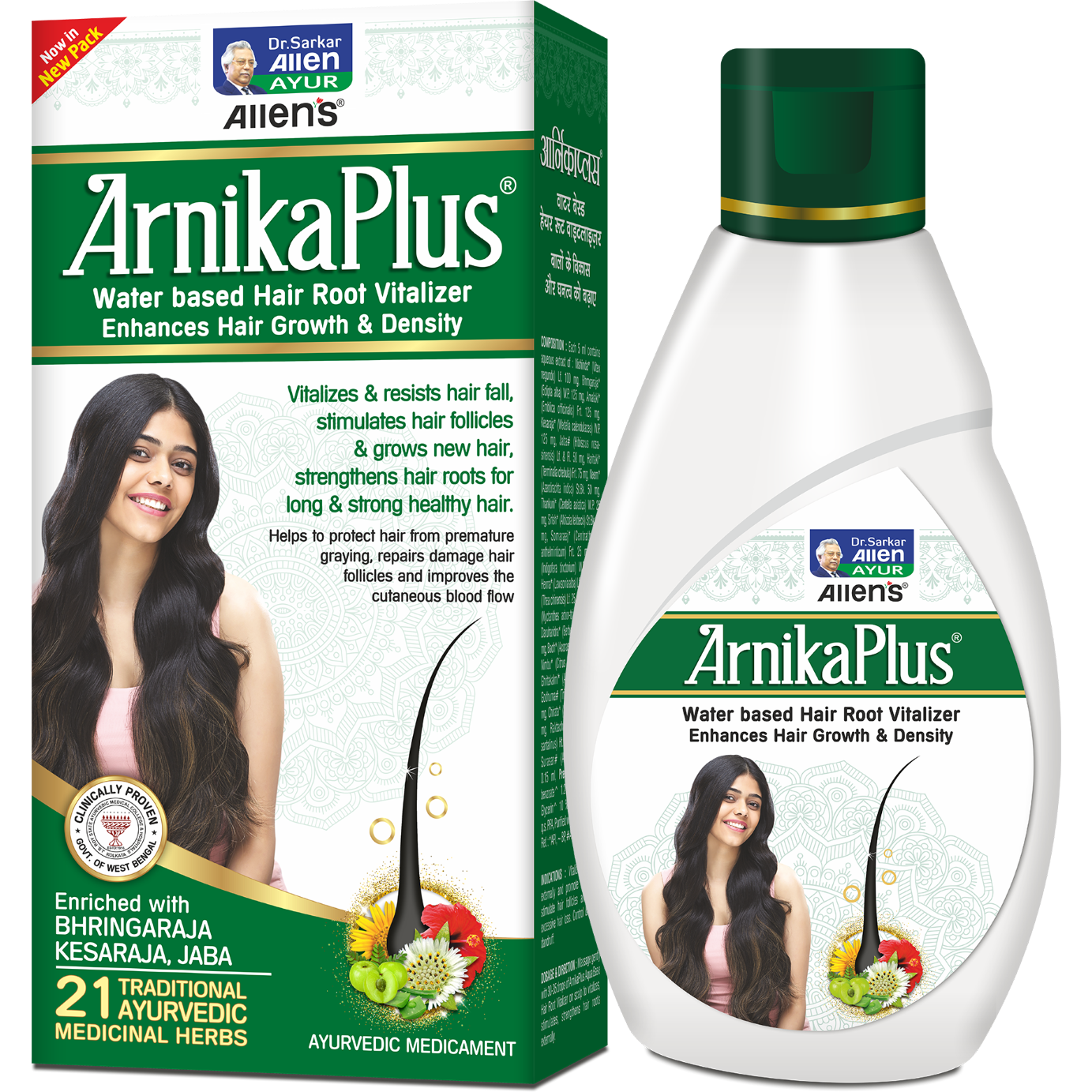 Allen Laboratories Arnika Plus Hair Root Vitalizer 100 ml (Pack of 3)