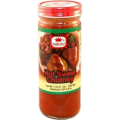 Nirav Hot Seet Chutney (7.74 oz bottle)