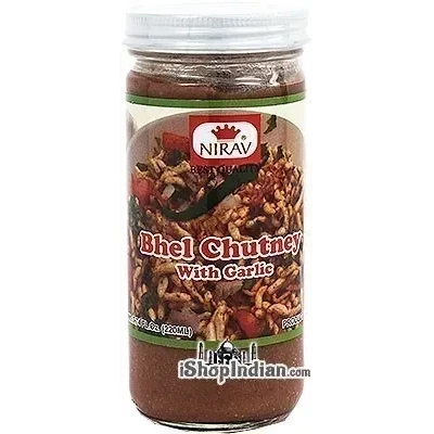 Nirav Bhel Chutney with Garlic (Sweet Chutney) (7.74 oz bottle)